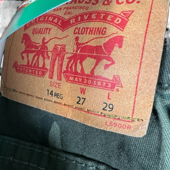 LEVIS Jeans Camo  Stretch Boy's Twill Jogger Green Camouflage Size 14 NWT New! - Picture 2 of 4